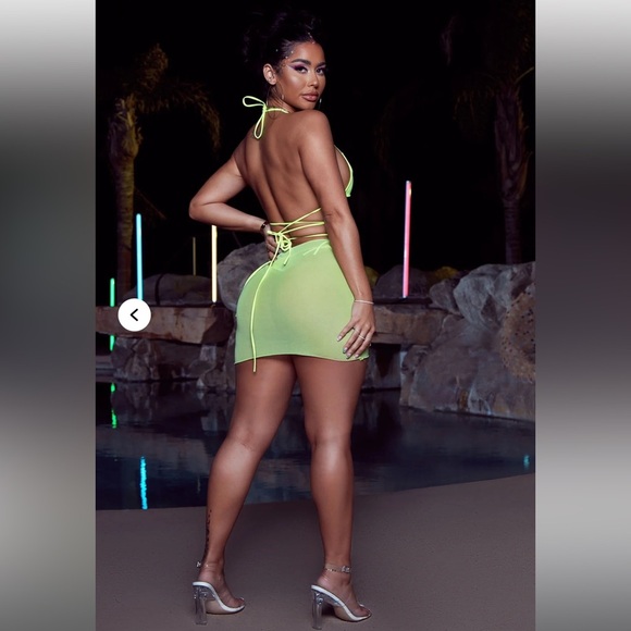 Summer Dreaming 3 Piece Bikini Set - Lime | NWT | Fashion Nova - Picture 3 of 3